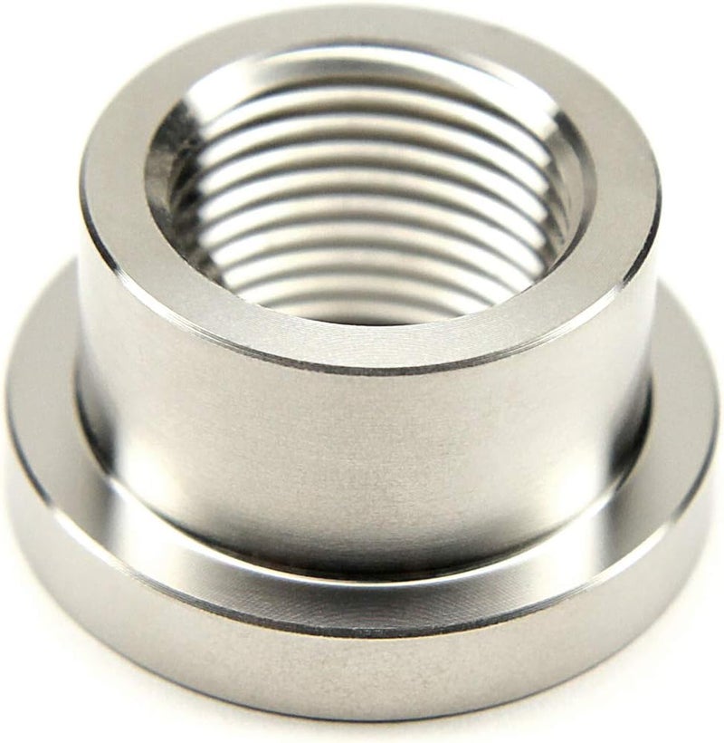 AdaptorMount M18 x 1.5 Stainless Steel 304 Female Threaded Stepped Weld Bung Metric Mounting Boss Fitting (OD 1.0") with Top Head (OD 1.2") - Image 2
